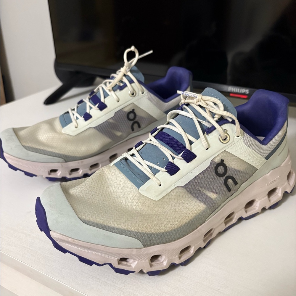 On Running Cloudnova Women's White & Purple Running Shoe - Picture 9 of 16